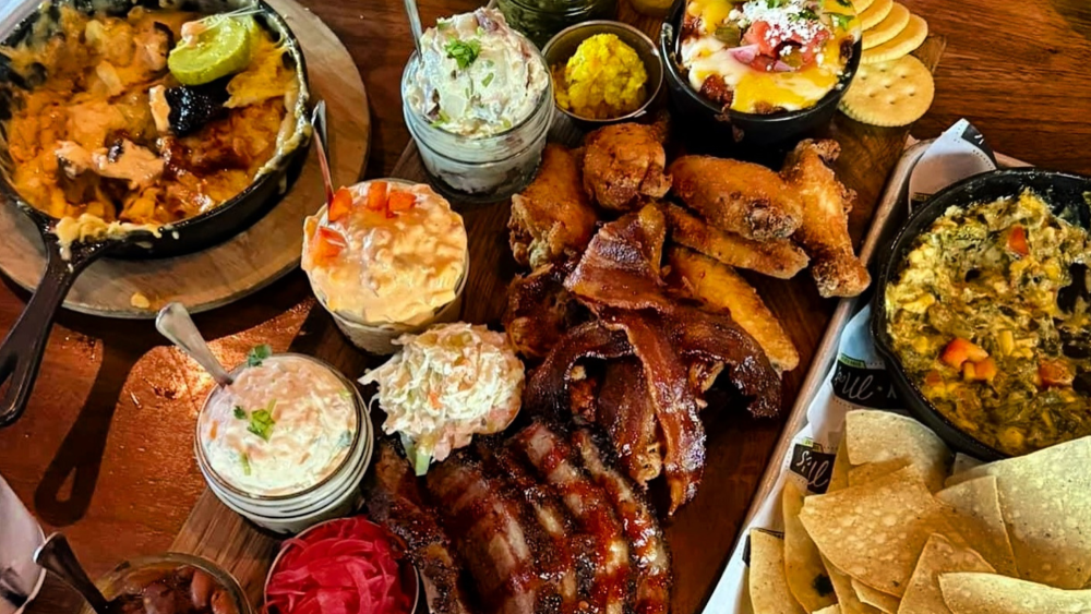 A barbecue charcuterie board at Daddy Mac's