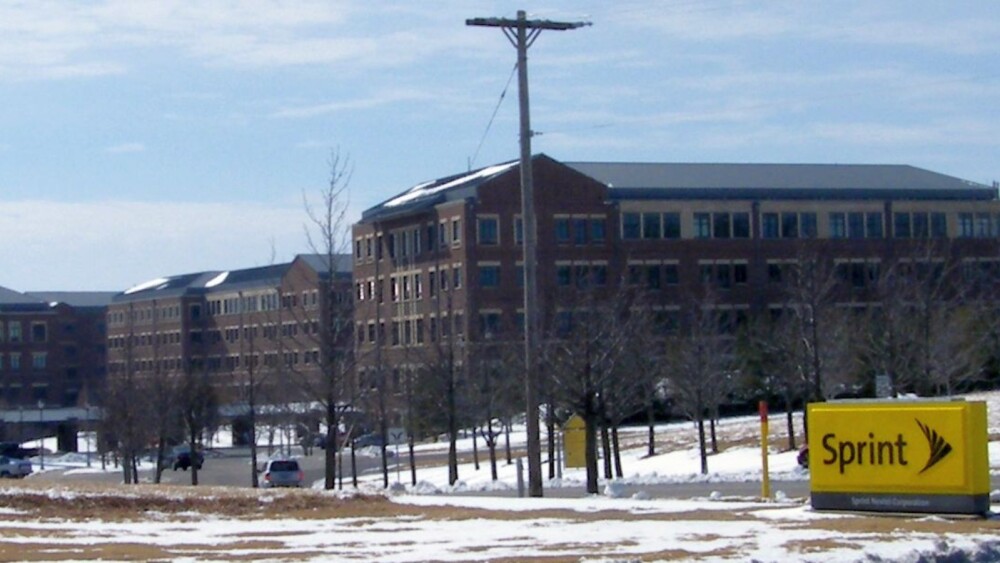 Sprint sign in front of an office complex in Overland Park, KS