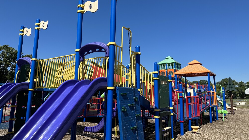 A Mt. Juliet playground with slides and areas to climb