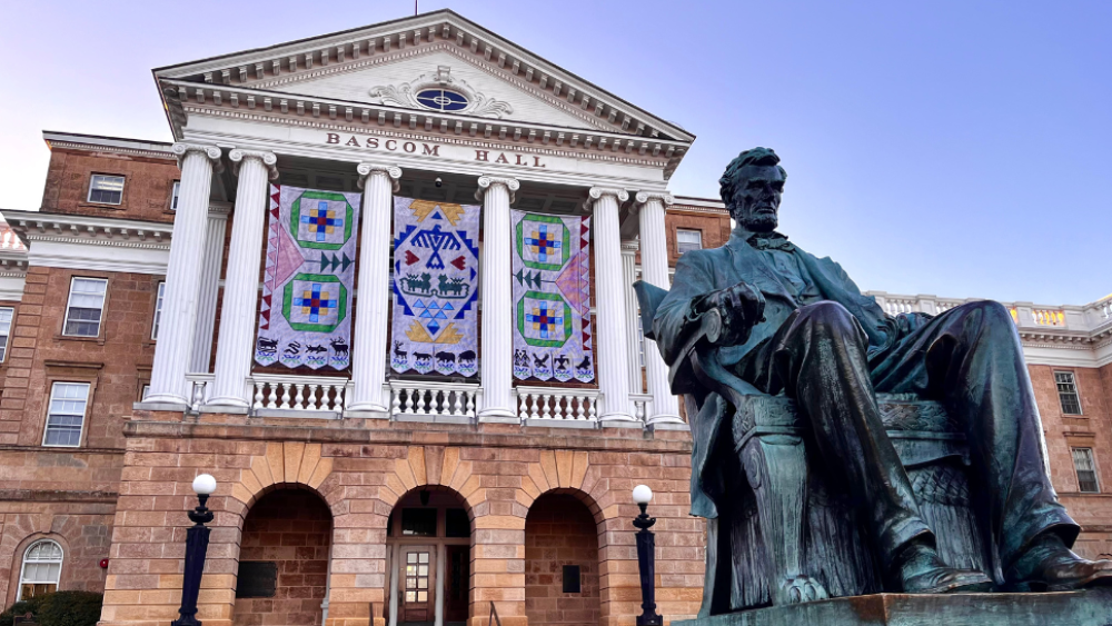 Bascom Hall with Abe Lincoln statue in foreground