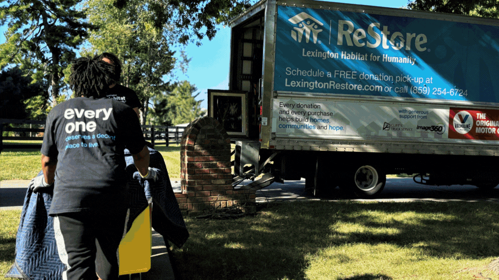 Lexington Habitat for Humanity ReStore donation pick-ups.