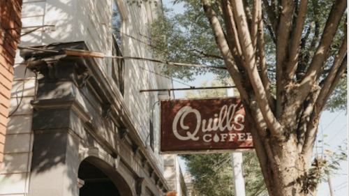 Front of Quills Coffee building